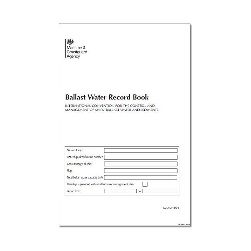 The Stationery Office - LBK0920 - MCA ballast water record log book