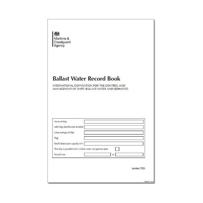 The Stationery Office - MCA ballast water record log book