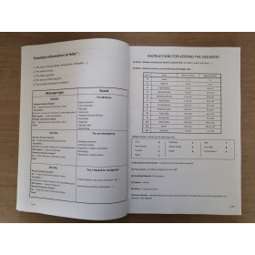 LJB - Journal de bord Hauturier 1 moteur A4 - Bridge log book 1 engine - 92 jours - A4