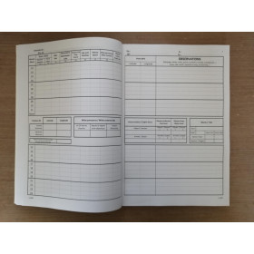 LJB - Journal de bord Hauturier 1 moteur A4 - Bridge log book 1 engine - 92 jours - A4