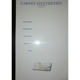 LJB - Carnet Entretien Voiles & 1 moteur A4 72 pleins