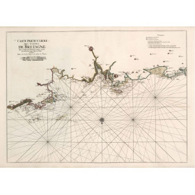 Carte marine ancienne de Tregastel à Guisseny en 1693