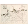 Reproduction of old nautical chart from Tregastel to Guisseny in 1693