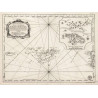 Reproduction carte marine ancienne des îles d'Aurigny et Chausey en 1750