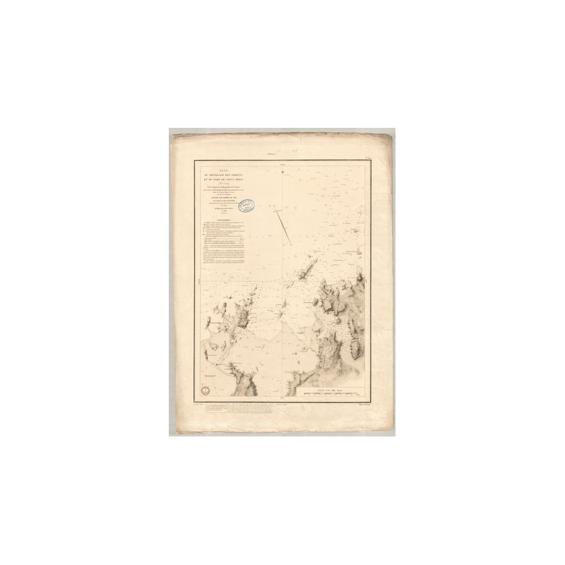 Reproduction of old nautical chart - 835 - SAINT-MALO (Baie), SAINT-BRIAC (Abords). - FRANCE (Côte Nord) - ATLANTIQUE, MANCHE -