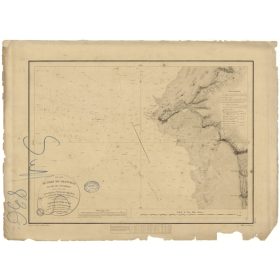 Reproduction carte marine ancienne - 836 - GRANVILLE (Abords) - FRANCE (Côte Nord) - ATLANTIQUE, MANCHE - (1836 - ?)