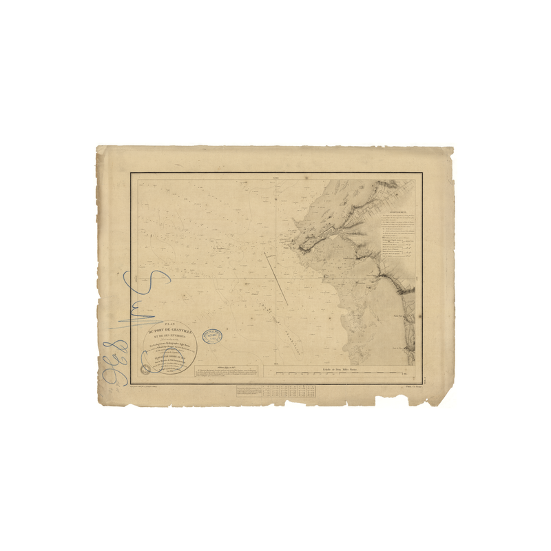 Reproduction carte marine ancienne Shom - 836 - GRANVILLE (Abords) - FRANCE (Côte Nord) - Atlantique,MANCHE - (1836 - ?