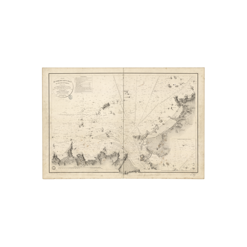 Reproduction carte marine ancienne - 839 - SAINT-MALO (Abords) - FRANCE (Côte Nord) - ATLANTIQUE, MANCHE - (1836 - 1893)