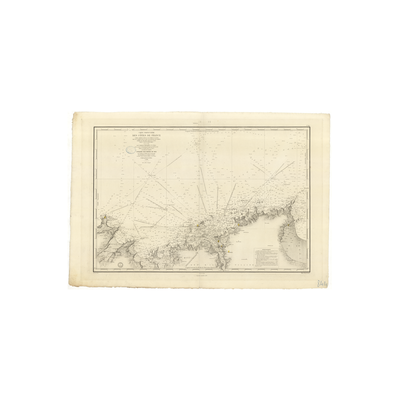 Reproduction carte marine ancienne Shom - 844 - FREHEL (Cap), CANCALE - FRANCE (Côte Nord) - Atlantique,MANCHE - (1836