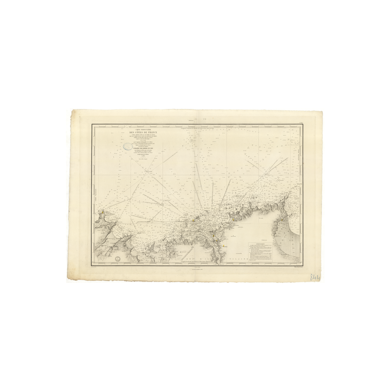 Reproduction carte marine ancienne - 844 - FREHEL (Cap), CANCALE - FRANCE (Côte Nord) - ATLANTIQUE, MANCHE - (1836 - 1994)