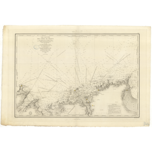 Reproduction carte marine ancienne Shom - 844 - FREHEL (Cap), CANCALE - FRANCE (Côte Nord) - Atlantique,MANCHE - (1836