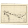 Reproduction carte marine ancienne - 845 - CHERBOURG (Abords), LEVI (Cap), VAUVILLE (Anse) - FRANCE (Côte Nord) - ATLANTIQUE, MA