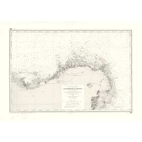 Reproduction carte marine ancienne - 846 - BARFLEUR (Abords), QUERQUEVILLE, SAINT VAAST LA HOUGUE - FRANCE (Côte Nord) - ATLANTI