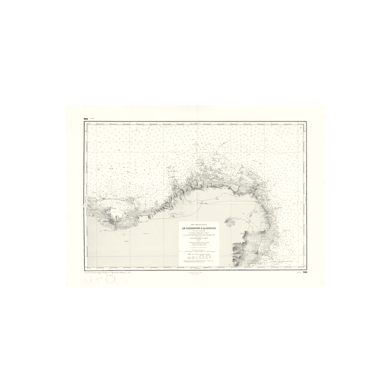 Reproduction carte marine ancienne - 846 - BARFLEUR (Abords), QUERQUEVILLE, SAINT VAAST LA HOUGUE - FRANCE (Côte Nord) - ATLANTI