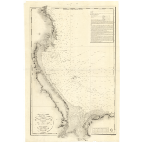 Reproduction carte marine ancienne - 847 - SAINT-VAAST-LA-HOUGUE (Abords), BARFLEUR (Pointe), GRANDCAMP - FRANCE (Côte Nord) - A