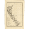 Reproduction carte marine ancienne - 848 - BARFLEUR (Port) - FRANCE (Côte Nord) - ATLANTIQUE, MANCHE - (1836 - ?)