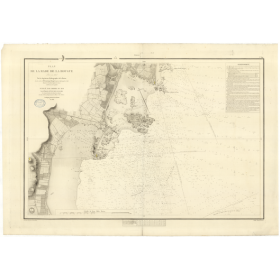Reproduction carte marine ancienne - 849 - HOUGUE (Rade), SAINT-VAAST-LA-HOUGUE (Rade) - FRANCE (Côte Nord) - ATLANTIQUE, MANCHE