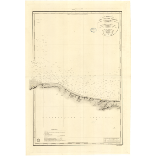 Carte marine ancienne - 867 - SEINE (Baie), GRANDCAMP, FONTENAILLES - FRANCE (Côte Nord) - ATLANTIQUE, MANCHE - (1838 - 1915)