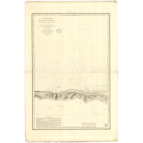Reproduction carte marine ancienne Shom - 868 - SEINE (Baie), FONTENAILLES, LANGRUNE - FRANCE (Côte Nord) - Atlantique,