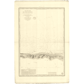 Reproduction carte marine ancienne Shom - 868 - SEINE (Baie), FONTENAILLES, LANGRUNE - FRANCE (Côte Nord) - Atlantique,