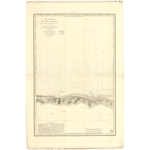 Carte marine ancienne - 868 - SEINE (Baie), FONTENAILLES, LANGRUNE - FRANCE (Côte Nord) - ATLANTIQUE, MANCHE - (1838 - 1915)