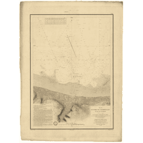 Reproduction carte marine ancienne Shom - 869 - SEINE (Baie), COURSEULLES (Abords) - FRANCE (Côte Nord) - Atlantique,MA