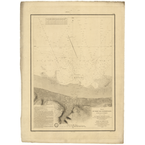 Carte marine ancienne - 869 - SEINE (Baie), COURSEULLES (Abords) - FRANCE (Côte Nord) - ATLANTIQUE, MANCHE - (1838 - ?)