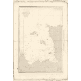 Reproduction carte marine ancienne Shom - 878 - BREHAT (île), BARFLEUR - FRANCE (Côte Nord) - Atlantique,MANCHE - (183