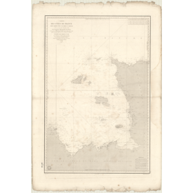 Carte marine ancienne - 878 - BREHAT (île), BARFLEUR - FRANCE (Côte Nord) - ATLANTIQUE, MANCHE - (1838 - 1984)