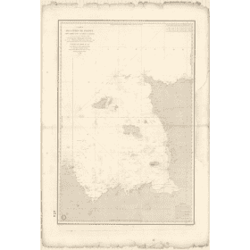 Reproduction carte marine ancienne - 878 - BREHAT (île), BARFLEUR - FRANCE (Côte Nord) - ATLANTIQUE, MANCHE - (1838 - 1984)