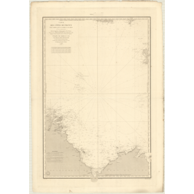 Reproduction carte marine ancienne Shom - 879 - FREHEL (Cap), BREHAT (île) - FRANCE (Côte Nord) - Atlantique,MANCHE -