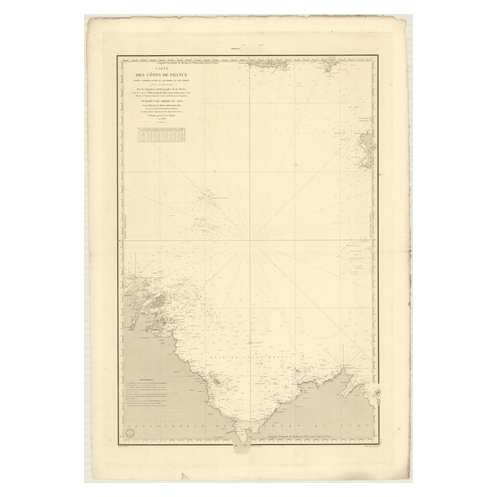 Reproduction carte marine ancienne Shom - 879 - FREHEL (Cap), BREHAT (île) - FRANCE (Côte Nord) - Atlantique,MANCHE -