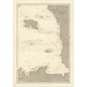 Reproduction carte marine ancienne Shom - 880 - FREHEL (Cap), CARTERET (Havre) - FRANCE (Côte Nord) - Atlantique,MANCHE