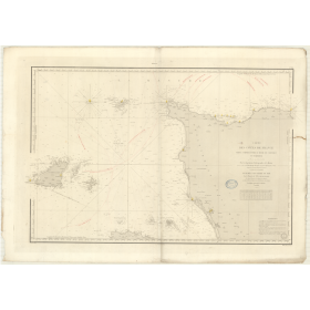 Reproduction carte marine ancienne Shom - 881 - CARTERET (Havre), BARFLEUR - FRANCE (Côte Nord) - Atlantique,MANCHE - (