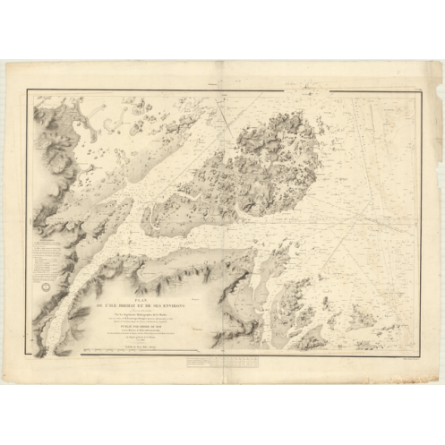 Reproduction carte marine ancienne Shom - 882 - BREHAT (Abords) - FRANCE (Côte Nord) - Atlantique,MANCHE - (1838 - 1992