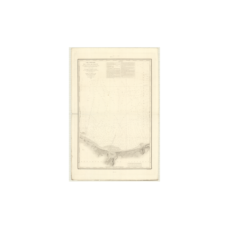 Reproduction carte marine ancienne Shom - 890 - LANGRUNE, d'VES - FRANCE (Côte Nord) - Atlantique,MANCHE - (1839 - 1984