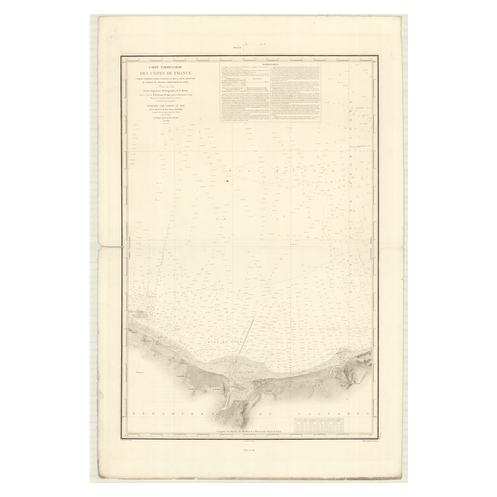 Reproduction carte marine ancienne Shom - 890 - LANGRUNE, d'VES - FRANCE (Côte Nord) - Atlantique,MANCHE - (1839 - 1984