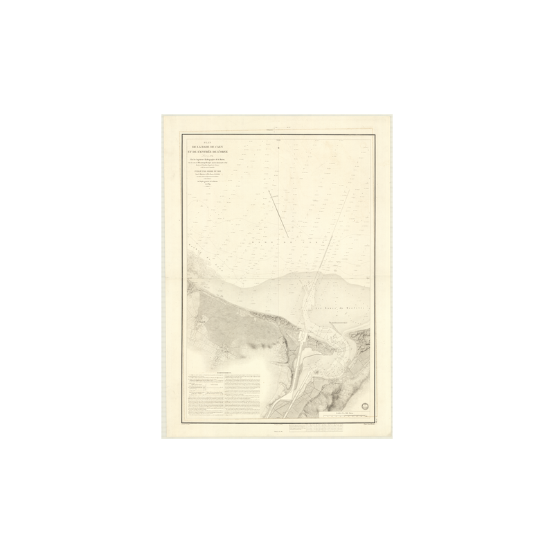 Reproduction carte marine ancienne - 891 - CAEN (Rade) - FRANCE (Côte Nord) - ATLANTIQUE, MANCHE - (1839 - 1986)
