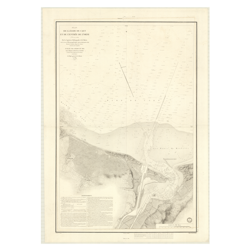 Reproduction carte marine ancienne Shom - 891 - CAEN (Rade) - FRANCE (Côte Nord) - Atlantique,MANCHE - (1839 - 1986)