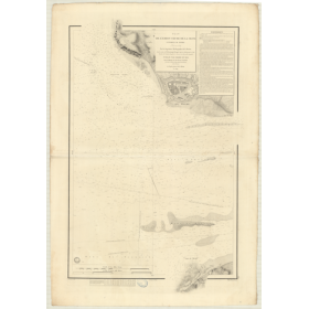 Reproduction carte marine ancienne - 892 - SEINE (Embouchure), HAVRE (Abords) - FRANCE (Côte Nord) - ATLANTIQUE, MANCHE - (1839