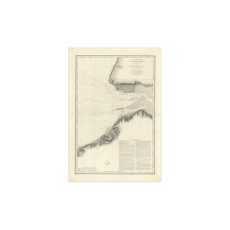 Reproduction carte marine ancienne Shom - 898 - SEINE (Embouchure) - FRANCE (Côte Nord) - Atlantique,MANCHE - (1838 - ?