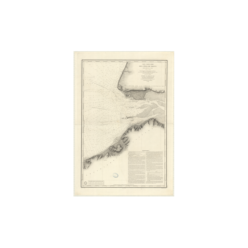 Reproduction carte marine ancienne - 898 - SEINE (Embouchure) - FRANCE (Côte Nord) - ATLANTIQUE, MANCHE - (1838 - ?)