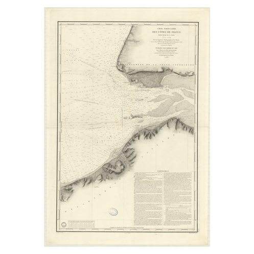 Reproduction carte marine ancienne Shom - 898 - SEINE (Embouchure) - FRANCE (Côte Nord) - Atlantique,MANCHE - (1838 - ?