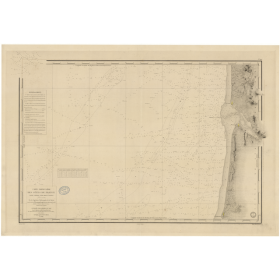 Reproduction carte marine ancienne Shom - 919 - d'NNES, BERCK - FRANCE (Côte Nord) - Atlantique,MANCHE - (1840 - 1919)