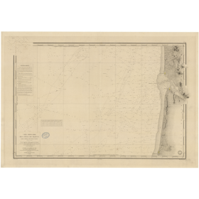 Reproduction carte marine ancienne - 919 - DANNES, BERCK - FRANCE (Côte Nord) - ATLANTIQUE, MANCHE - (1840 - 1919)
