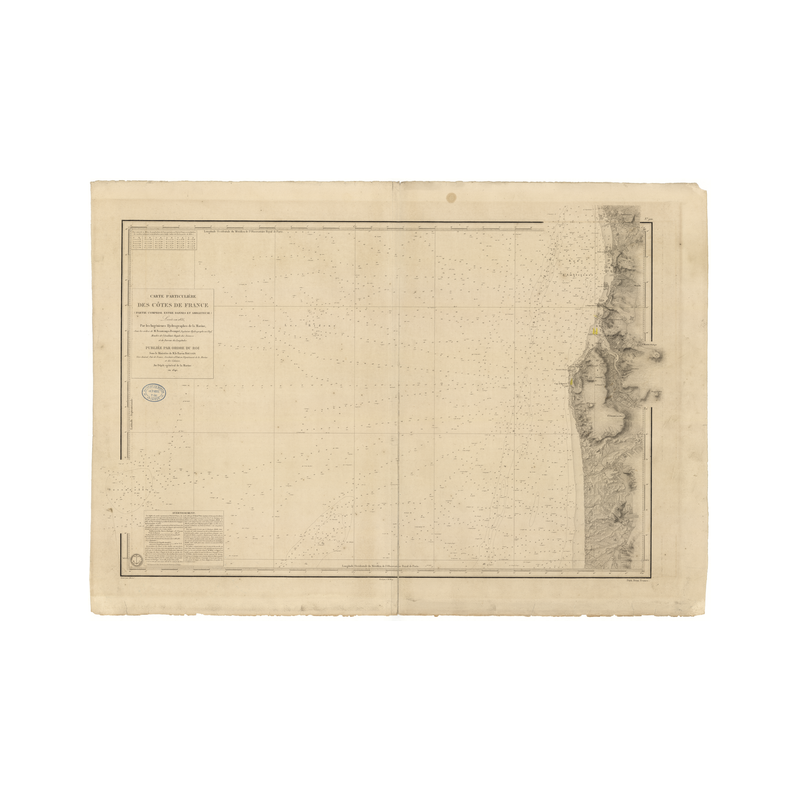 Reproduction carte marine ancienne Shom - 920 - BOULOGNE (Abords), AMBLETEUSE, d'NNES - FRANCE (Côte Nord) - Atlantique