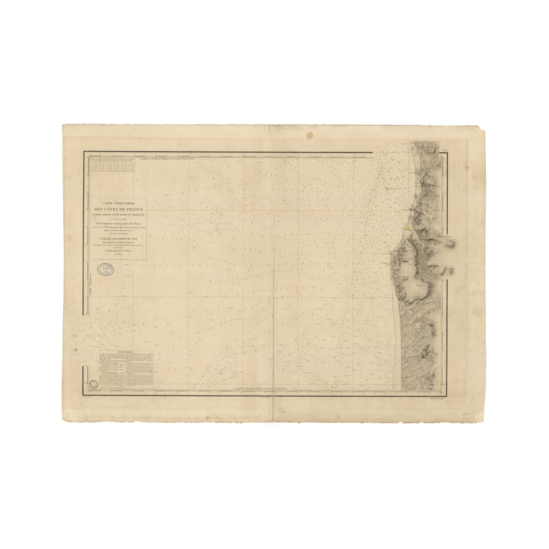 Reproduction carte marine ancienne - 920 - BOULOGNE (Abords), AMBLETEUSE, DANNES - FRANCE (Côte Nord) - ATLANTIQUE, MANCHE - (18