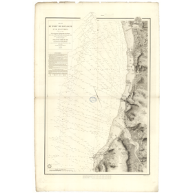Reproduction carte marine ancienne - 921 - BOULOGNE (Abords) - FRANCE (Côte Nord) - ATLANTIQUE, MANCHE - (1840 - 1880)