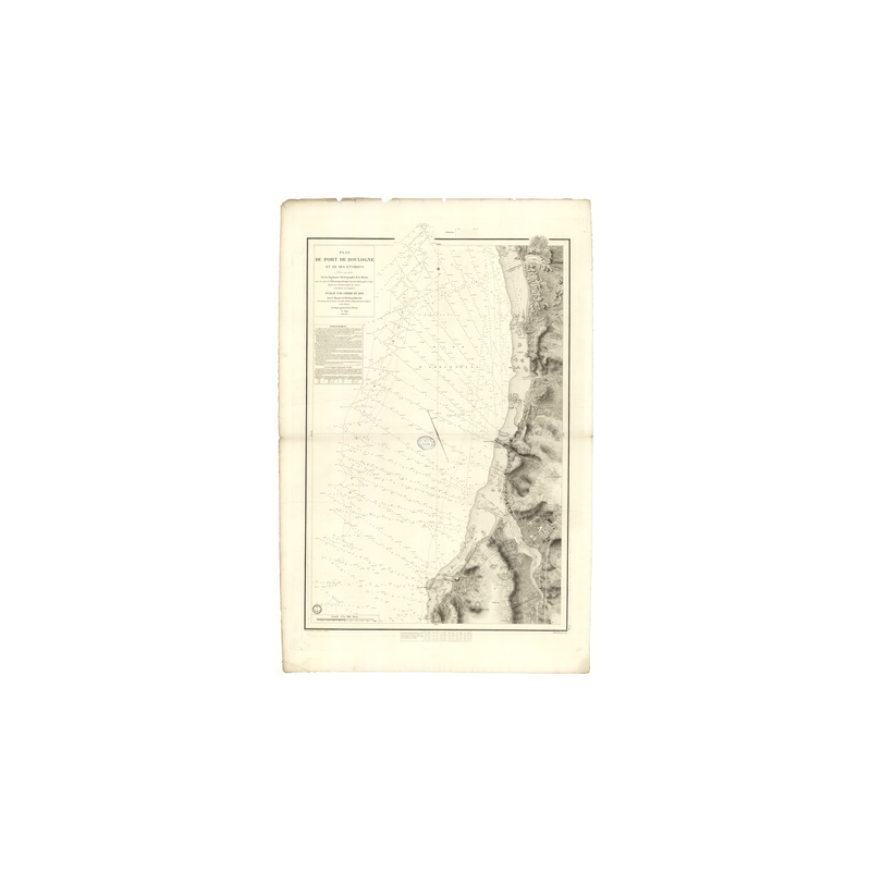 Carte marine ancienne - 921 - BOULOGNE (Abords) - FRANCE (Côte Nord) - ATLANTIQUE, MANCHE - (1840 - 1880)