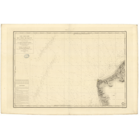 Reproduction carte marine ancienne - 922 - BLANC NEZ (Cap), AMBLETEUSE - FRANCE (Côte Nord) - ATLANTIQUE, MANCHE, NORD (Mer) - (